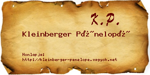 Kleinberger Pénelopé névjegykártya